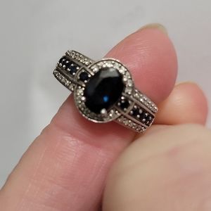 Trade for turquoise💎 Clyde Duneier Sapphire and Diamond Ring